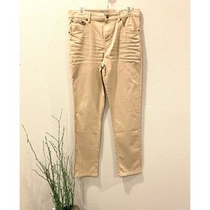 LUCKY BRAND WOMEN 18 TAN KHAKI STRETCH JEANS CLASSIC STRAIGHT COMFORT WAIST $89